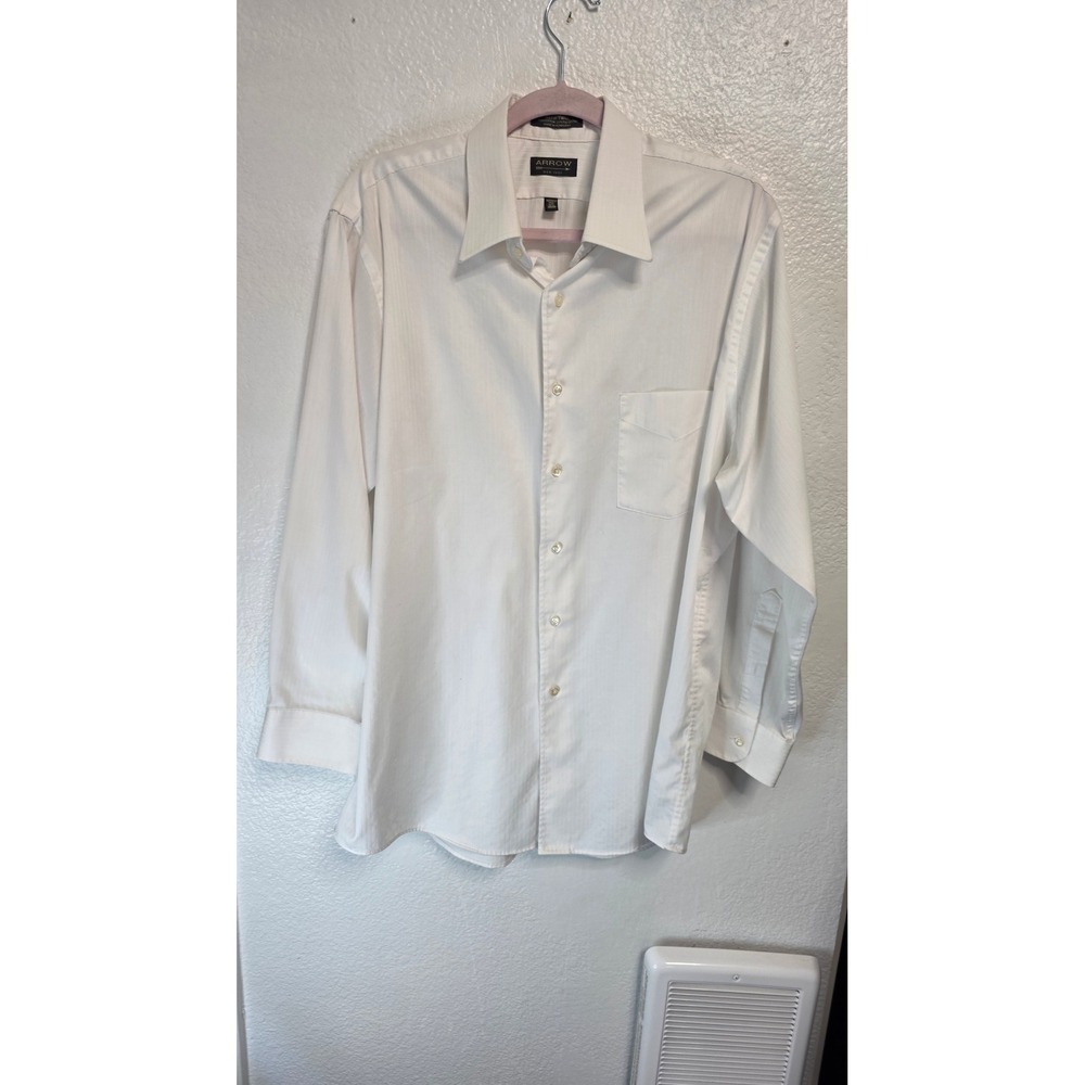 Arrow Dress Shirt Mens Large White Excellent